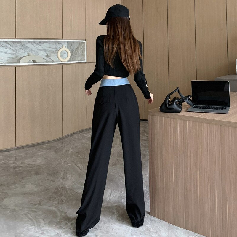 Elegant Woman Dress Pants Women Female Clothing Fashion Trousers Vintage Streetwear Baggy Casual