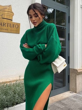 Tossy Knit Two Piece Sets Womens Outfits Casual Autumn Winter Turtleneck Sweater And Midi Skirt Sets Ladies Matching Sets