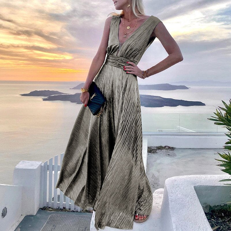 Dress Summer Women Sexy Hollow Out Solid Strapless Ladies Maxi Party Dress Fashion Streetwear Vestidos