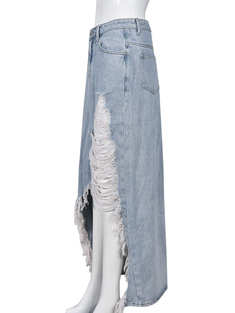 Denim Skirts for Women With Pockets