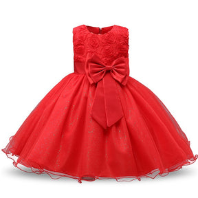 1 Year Old Baby Girls Dress for Newborn Girls Clothes Big Bowknot Formal Baby Girl Birthday Party Dress Christening Gown Dresses