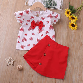 Summer Thin Suit Flower Sling Top+Denim Shorts 2Pcs Clothing Sets