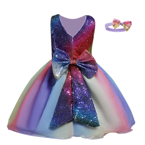 Toddler  Baby Girl Dress  Big Bow Baptism Dress for Girls First Year Birthday Party Wedding Dress Baby Clothes Tutu Fluffy Gown