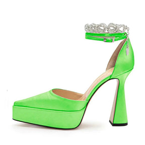 Catwalk 14cm high-heeled sandals diamond sandals rhinestone Pointy