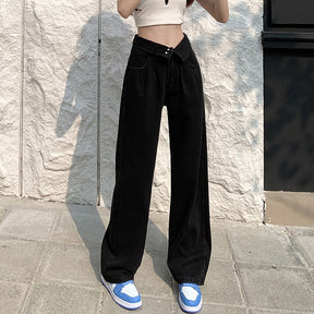 Jeans Woman Wide Pants Cowboy Pants for Women Clothing High Waisted Jeans Woman Clothes