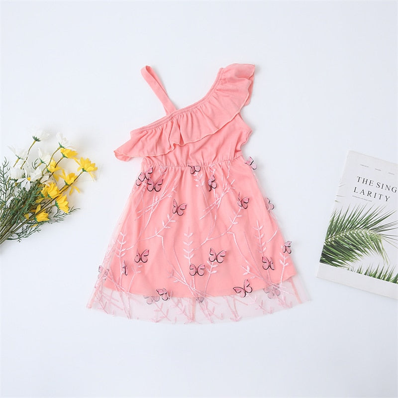 Sleeveless Mother Daughter Mesh Dresses Family Set Tank Mommy and Me Matching Clothes Fashion Woman Girls Long Dress Outfits