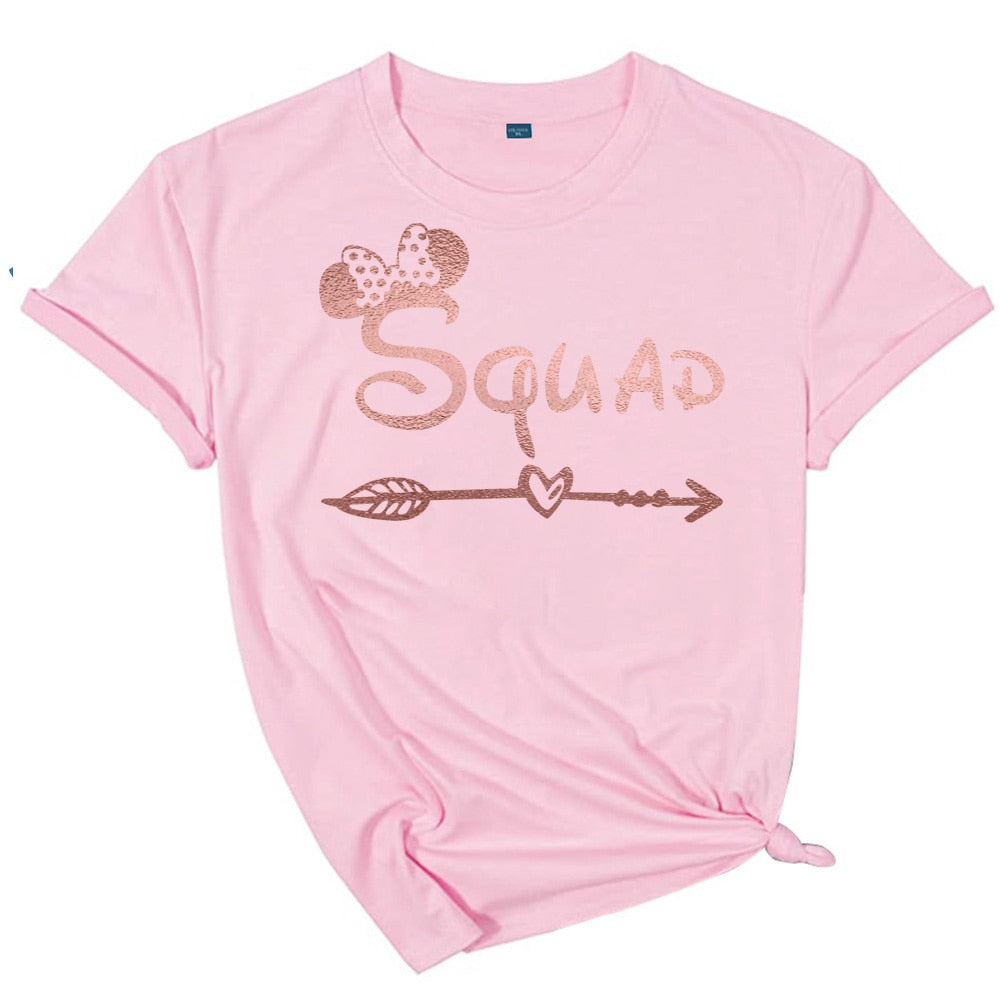 Bachelorette Party Bride Squad T-shirt Bridal Wedding Women Team Top Tee Graphic Letter Print Female Tops