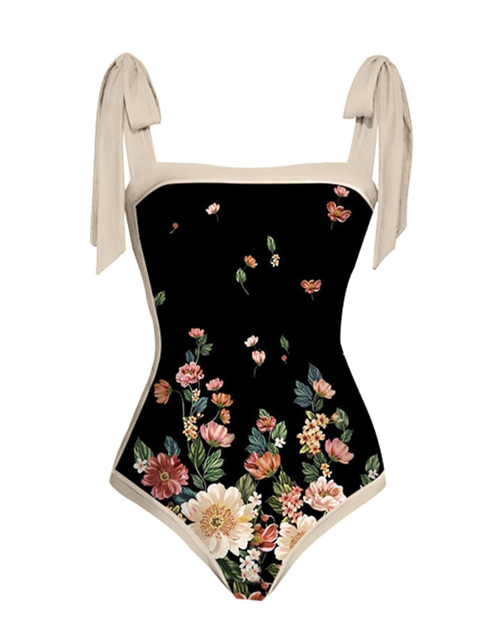 Female Retro Swimsuit Cover Ups Holiday Beach Dress Vintage Designer Bathing Suit Summer Surf Wear