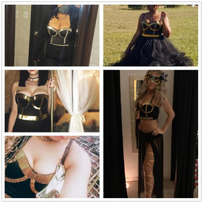 Women Crop Top Streetwear Beading Diamond Push Up Bra Casual Tank Tops Woman Clothes Bustier Camis Fashion Ladies Corset