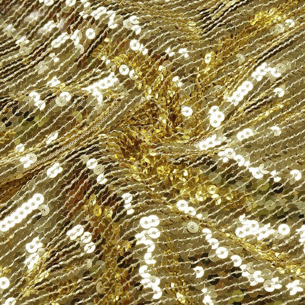 Gold Sequins Long Dress For Women Beaded Orange Diamonds Long Sleeve Round Neck Party Dress